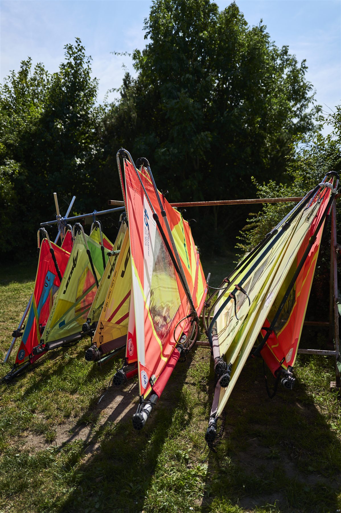 Segel und Surfmaterial